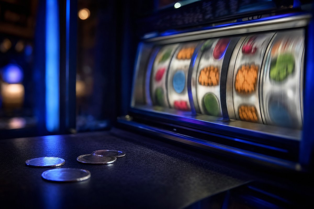 Bewegungsunschärfe einer sich drehenden Slot-Walze